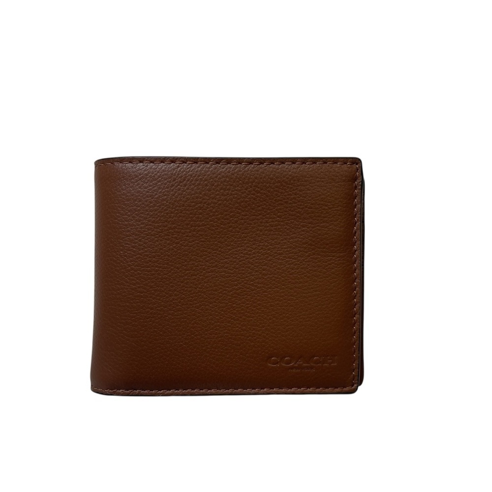 Coach 3-in-1 Brown Leather Bifold Men’s Wallet